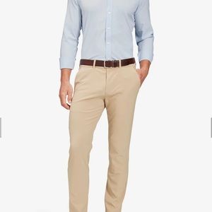 Mizzen+Main athletic tapered khaki pants